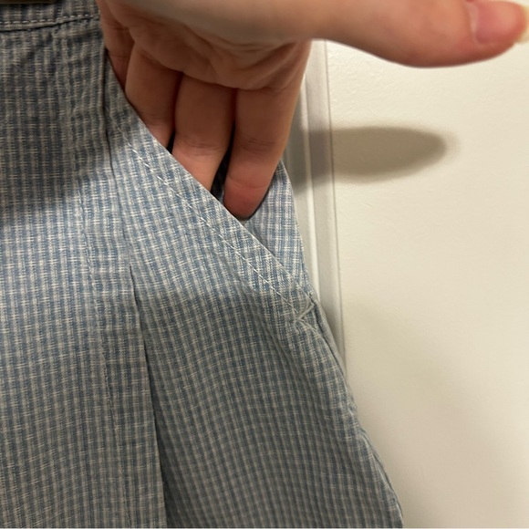 Vintage Gloria Vanderbilt Blue Gingham Wrap Skort Shorts Women’s 14 100% Cotton - Picture 4 of 14